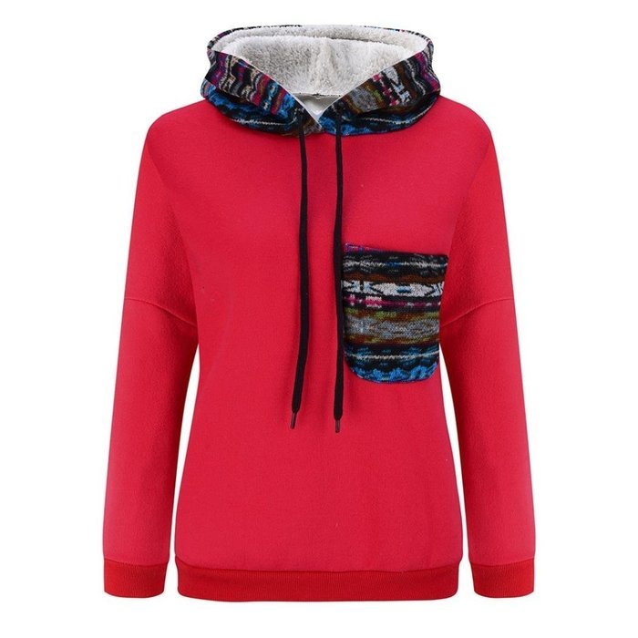 Women's Sweater,Laimeng Long Sleeve Plus Velvet Thickened Hooded Sweater Top Blouse (S, Black) N11