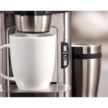 Hamilton Beach Stainless Steel The Scoop Single-Serve Coffeemaker, Automatically Shuts Off After Brewing N2