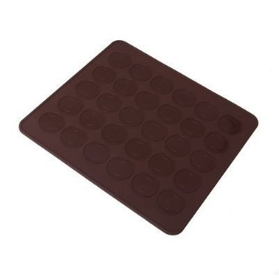 Generic Silicone Macaroon Baking Sheet Mat Muffin DIY Chocolate Cookie Mould Mode 30 Capacity Round N2