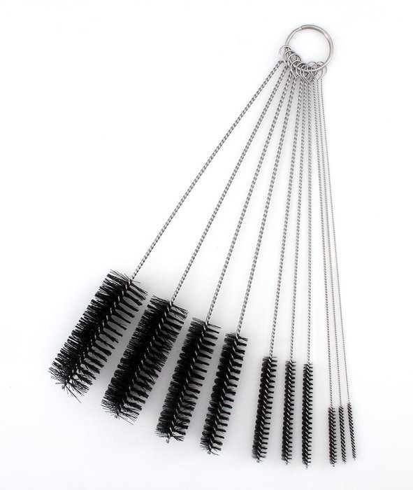 Rybka (TM) 8 Inch Nylon Tube Brush Set - - Variety Pack (10 pieces) Cleaning Brush Set for Drinking Straws, Glasses... N5
