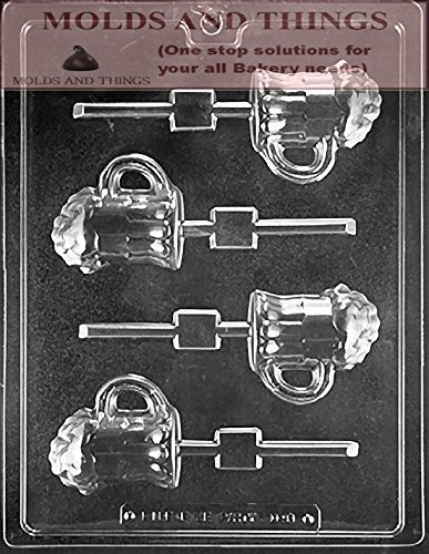 BEER MUG LOLLY Chocolate Candy Mold With &copy; Candy Making Instruction - set of 2
