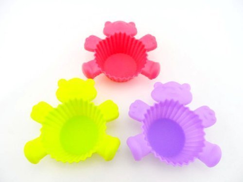 Cyqun(TM) 12 Pcs Cute Bear Silicone Cake Mold Sandwich Mold (Color Random) N2