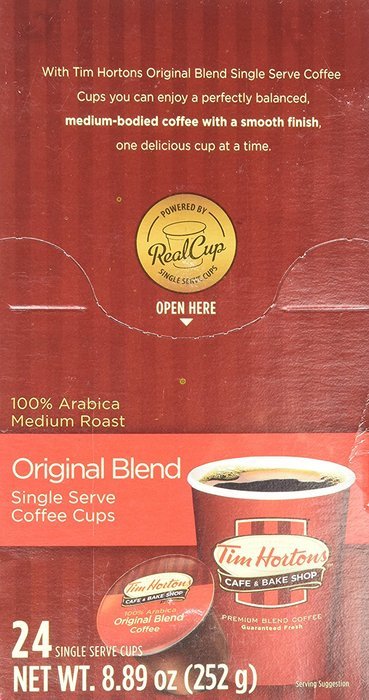 Tim Horton's Single Serve Coffee Cups, Original Blend, 24 Count N9