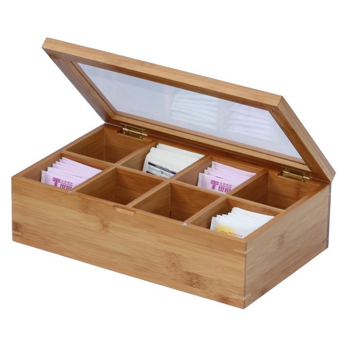 Oceanstar Bamboo Tea Box, Natural N3