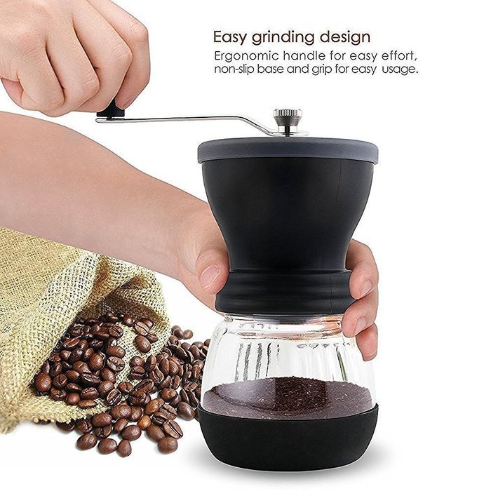 VVBOX Manual Coffee Grinders with Ceramic Burr & Hand Crank Grinding Mill for Coffee Beans / Espresso