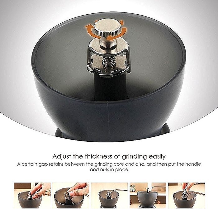 VVBOX Manual Coffee Grinders with Ceramic Burr & Hand Crank Grinding Mill for Coffee Beans / Espresso N2
