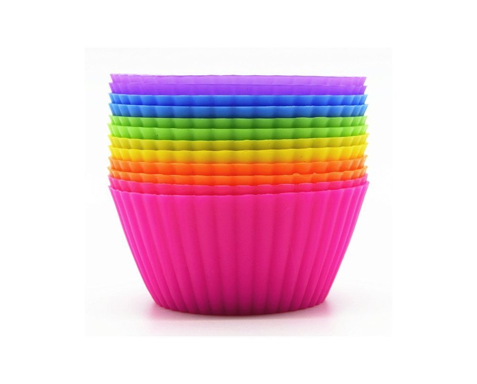 LUXEHOME BPA Free Non-stick Silicone Muffin Cake Cupcake Cup with 6 Colors, Set of 12. Buy 2 Get 20% Discount N2