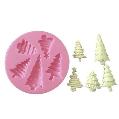 Y&XL&H 3D Fondant Silicone Cake Decorating Mold Christmas Tree Silicone Mold N3