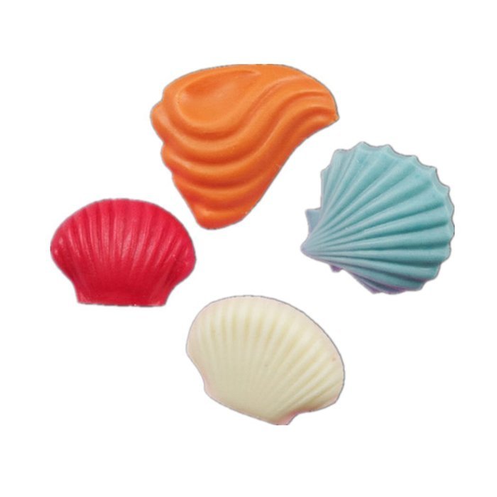 Yunko 4 Cavity Shell Conch Silicone Party Fondant Cup Cake Decorating Tools Chocolate Candy Sugar Mold