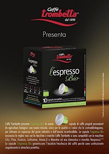 Trombetta L'espresso, Bio (Organic) , 10 Pods N2