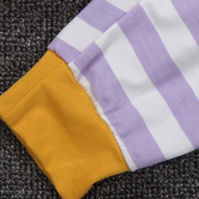 Clothes Set ,BeautyVan Newborn Kid Outfit Clothes Stripe Print T-Shirt Tops+Pants Trousers+Hat Set (24M, Purple) N4