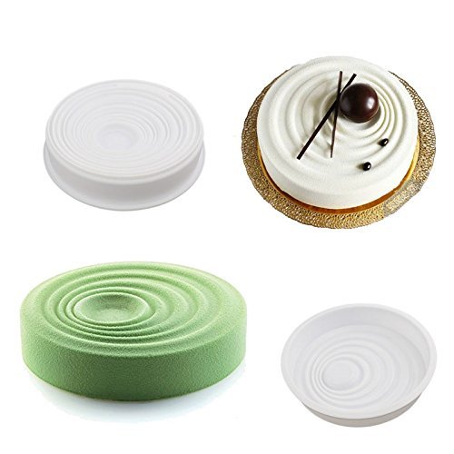 Round & Waves Design Silicone Mousse Cake Mould Cake Mold Silicone Flexible For Mousse Cake Breads Brownie Cornbread...