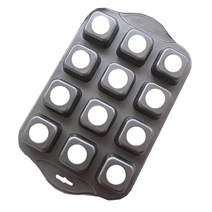 Ancdream 8 Cup Non Stick Muffin Cupcake Cake Loose Bases Baking Trays - Rectangle N10