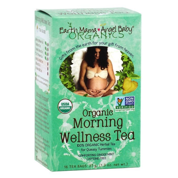 Earth Mama Angel Baby Organic Morning Wellness Tea, 16 Teabags/Box (Pack of 3) N3