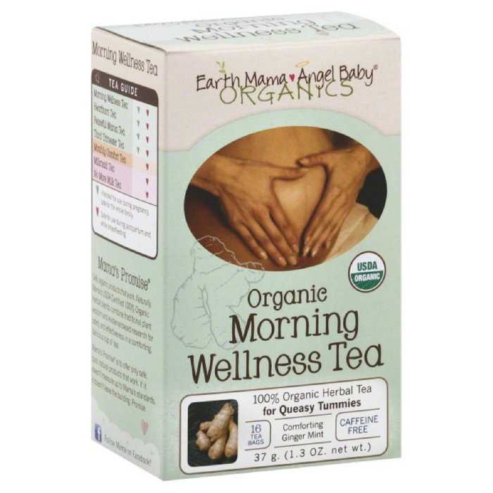 Earth Mama Angel Baby Organic Morning Wellness Tea, 16 Teabags/Box (Pack of 3) N6