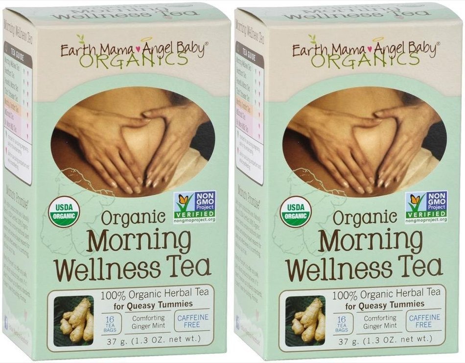 Earth Mama Angel Baby Organic Morning Wellness Tea, 16 Teabags/Box (Pack of 3) N7