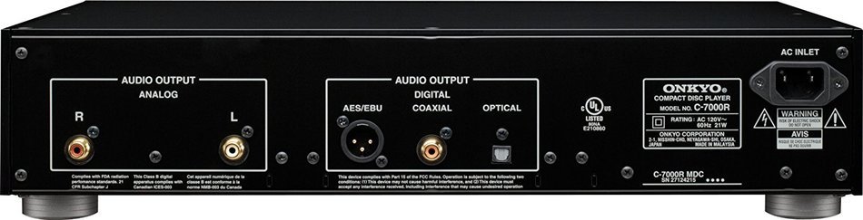 Onkyo C-7000R Reference Audiophile Grade CD Player (Black) N3