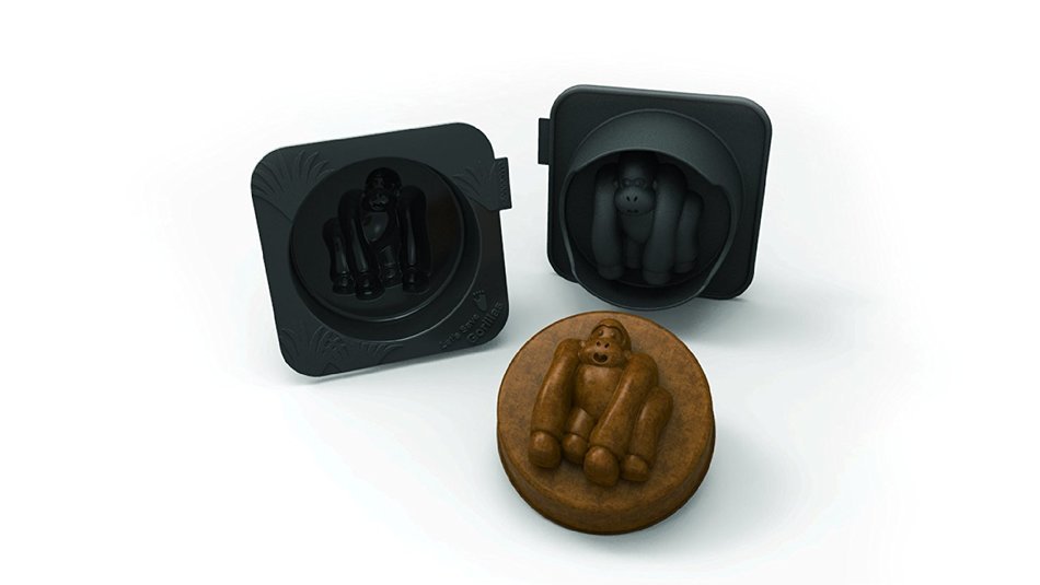 Siliconezone 4.3" Non-Stick Silicone Rhinoceros Mini Cake Mold, Grey N9