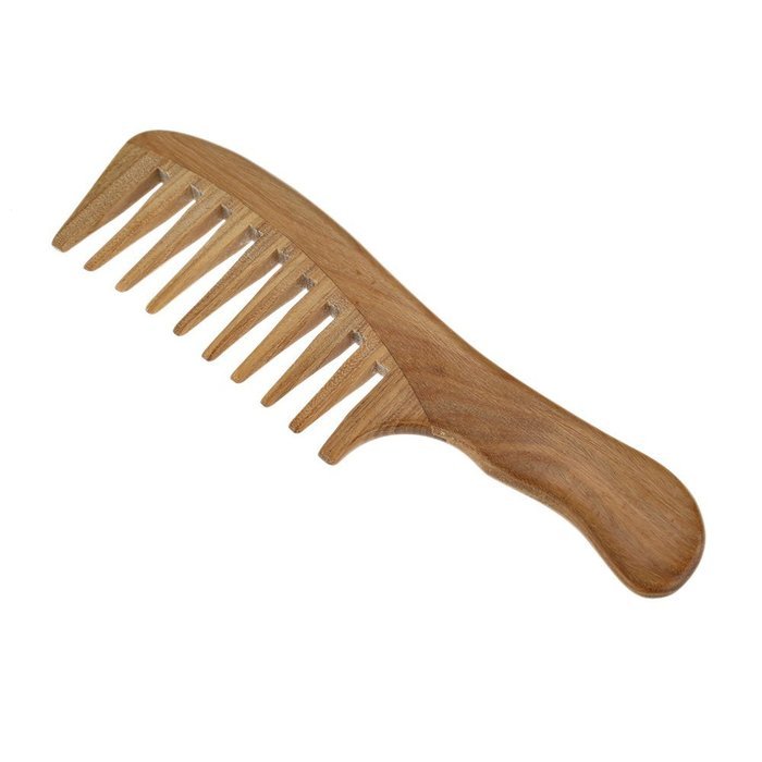 Skango(TM) 1Pcs Handmade Wooden Sandalwood Wide Tooth Wood Comb Natural ...