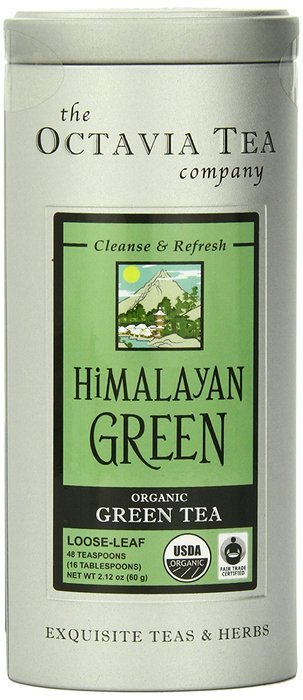 Octavia Tea Himalayan Green (Organic, Fair Trade Certified Green Tea) Loose Tea, 2.12 Ounce Tin N2