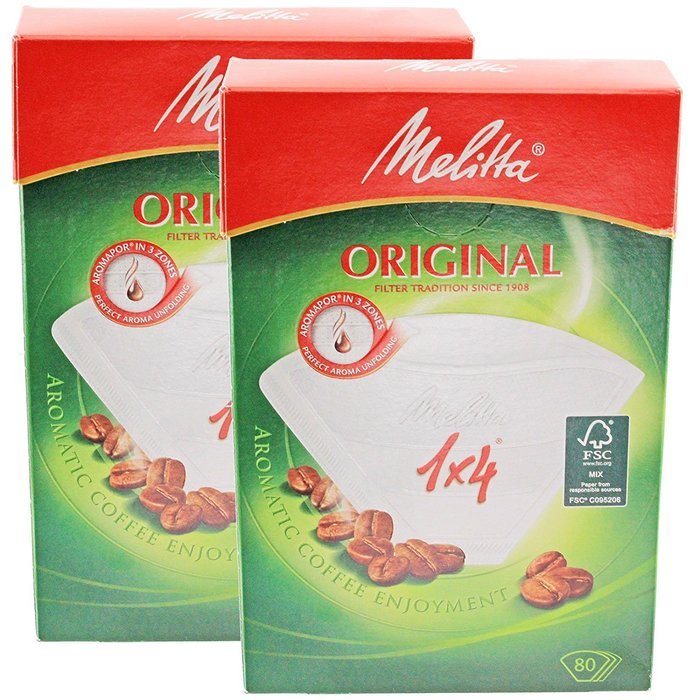 Melitta 1 X 4 Coffee Machine Paper Filters Pack Quantity: 3 Packs of 80 Filters N2