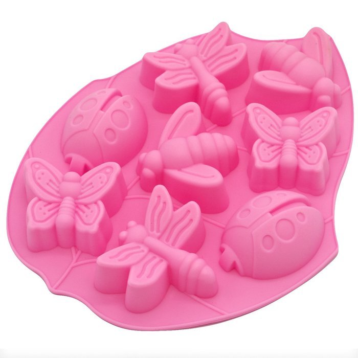 Insect Shape Kids Party Silicone Cake Molds Decoration Fondant Baking Mold (Lady Bugs,Butterflies,Bees and Dragonflies... N2