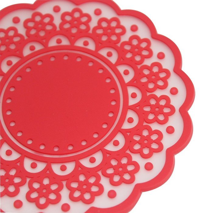 Dianoo Sweet Vintage Translucent Hollow Lace Coasters, High Quality Anti-scald Cup Coasters, 12PCS (Six Colors... N6