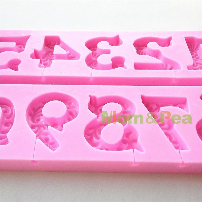 Mom&pea 0589 Candle Numbers Shaped Silicone Mould for Fondant Cake Sugar Paste Cake Decoration 3d Cake Toppers... N5