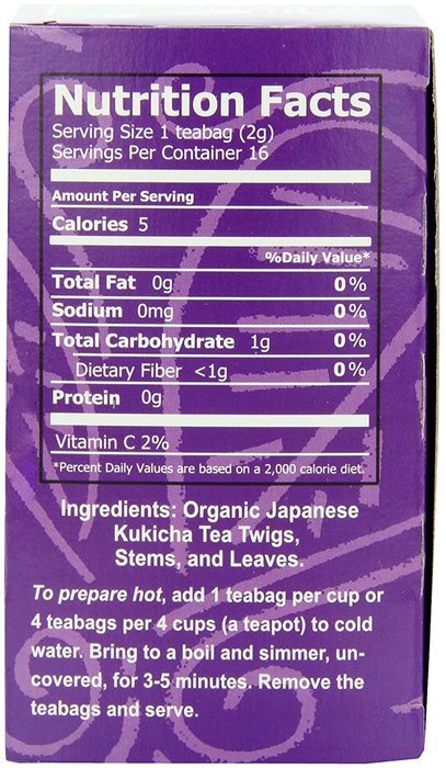 Haiku Japanese Kukicha Twig, 100% Organic, 16-Count Tea Bags (Pack of 6) N2