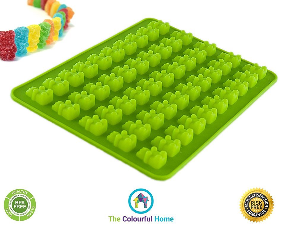 Gummy Bear Mold for Hard Candy & Chocolate Molds - Gelatin Maker - Bonus Syringe For Easy Filling - BPA Free &... N3