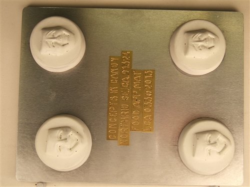 Comedy Tragedy Mask Sandwich Cookie Mold LCA033 Movie chocolate candy mold