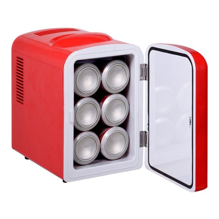 Portable Mini Fridge Cooler and Warmer Auto Car Boat Home Office AC & DC Red - Dual Functions Of Cooling And Heating...