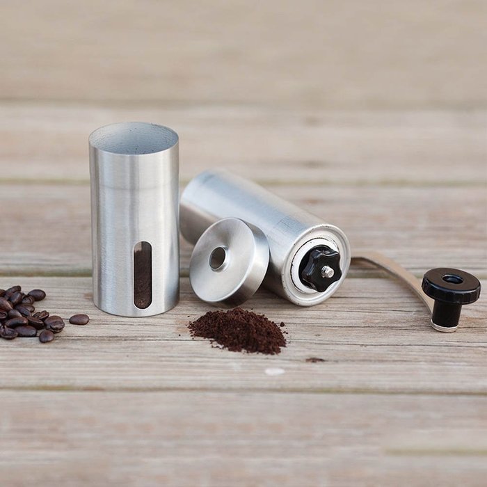 Holeco Hand Coffee Grinder Adjustable, Portable, Stainless Steel, Aeropress Compatible - Convenient for Work /...