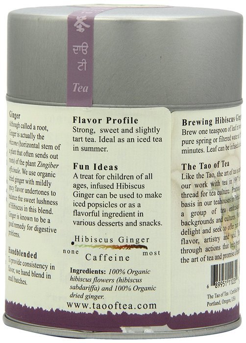 The Tao of Tea, Hibiscus Ginger Tea, Loose Leaf, 3.0 Ounce Tin N5