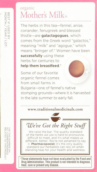 Traditional Medicinals Teas Organic Mother's Milk Tea Bags, 16 count - 3 Pack N5