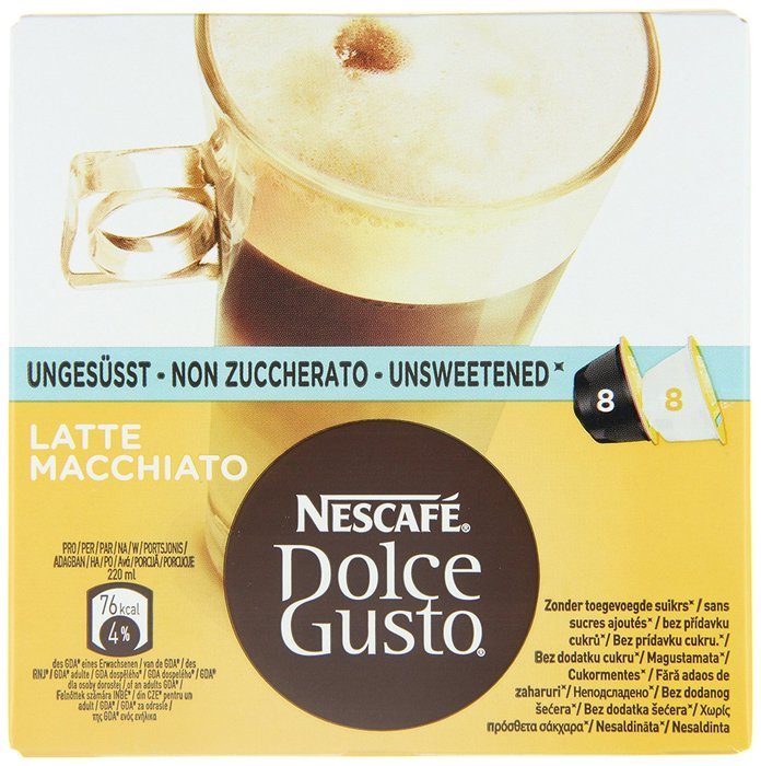 Nescaf&eacute; Dolce Gusto Latte Macchiato Unsweetened, Pack of 3, 3 x 16 Capsules (24 Servings)