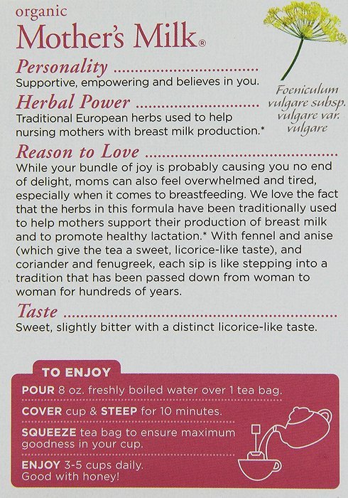 Traditional Medicinals Teas Organic Mother's Milk Tea Bags, 16 count - 3 Pack N7