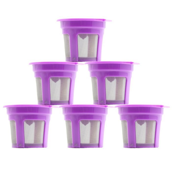 RECAPS (For Keurig) 6 Pcs/pack K-cups Reusable for Keurig 2.0 & 1.0 Brewers K Cup Empty Refillable Coffee Capsule...