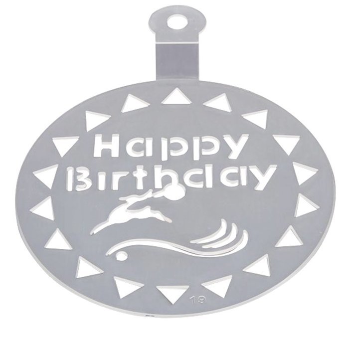 Aimeart Bakeware Food Grade Plastic Happy Birthday Imprint Mat Cake Decorating Tool, Pack of 3