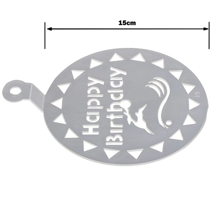 Aimeart Bakeware Food Grade Plastic Happy Birthday Imprint Mat Cake Decorating Tool, Pack of 3 N2