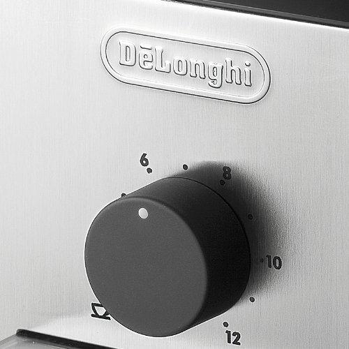 Delonghi KG89 Stainless Steel Burr Coffee Grinder, 220V, Silver N3