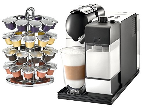 DeLonghi Lattissima Plus EN520W White Nespresso Capsule Espresso and Cappuccino Machine with Bonus 40 Capsule...