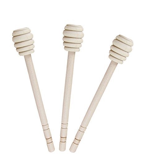 ZFE&reg; 6" Wooden Honey Dipper Wooden Stick Spoon Dip Drizzler Server Pack of 50pcs