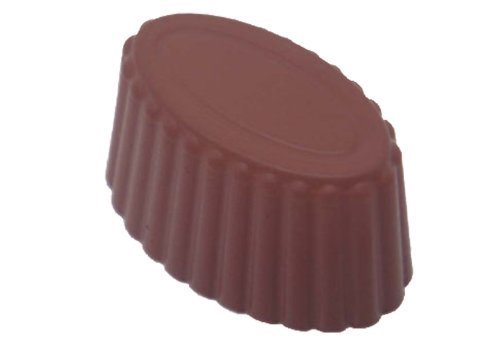 Polycarbonate Fluted Oval Mold, 28 Cavities
