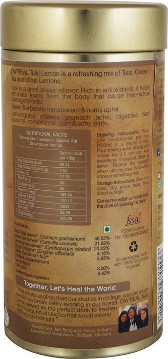Organic Wellness Tulsi Lemon Green Tea - (USDA & EU Organic ) Pure & Natural N2