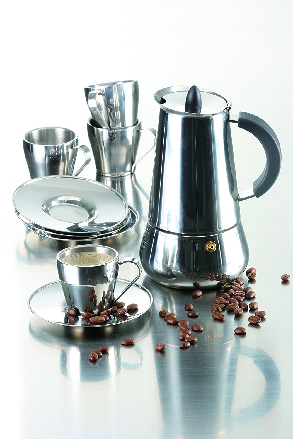 IMUSA B120-22069SET Stainless Steel Espresso Set With Stovetop ...