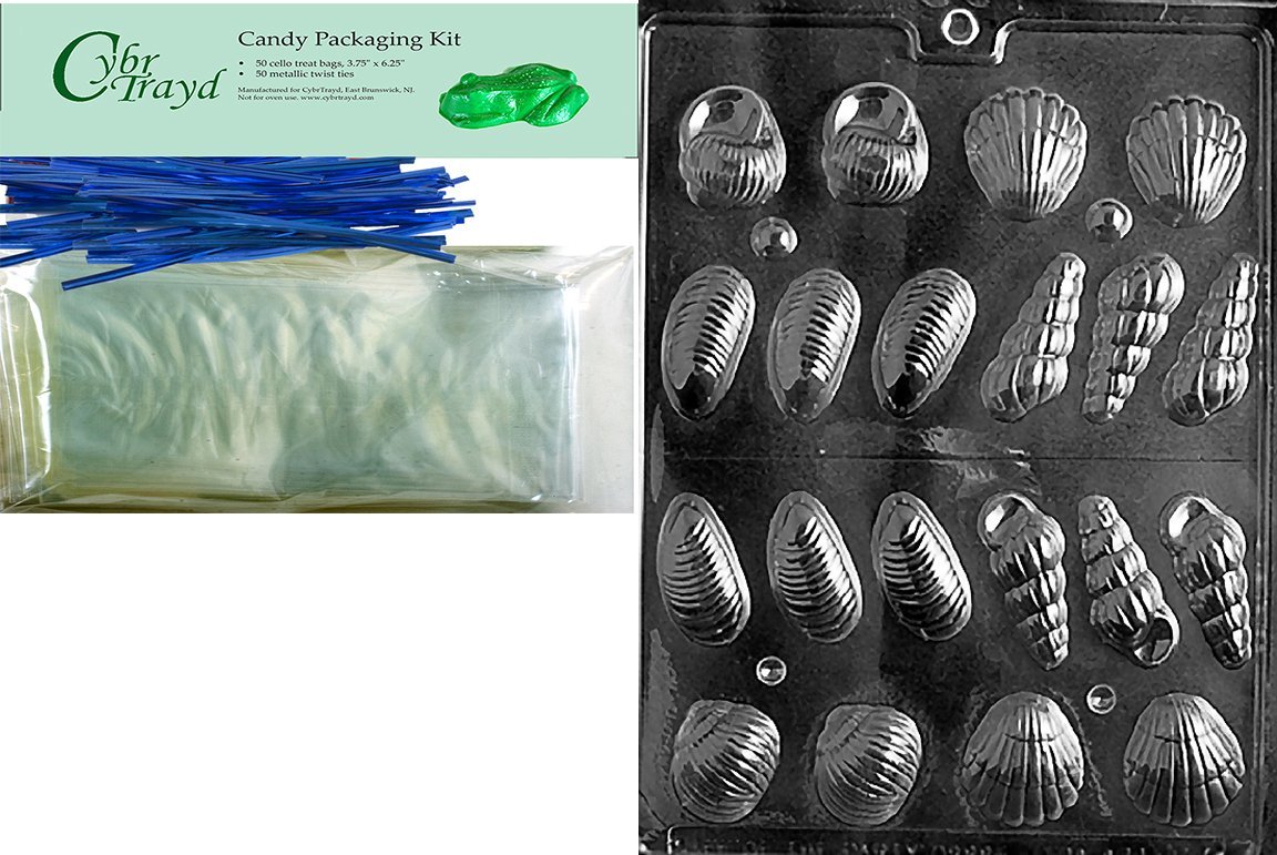 Cybrtrayd N017 3D Shells Chocolate Candy Mold With Exclusive Cybrtrayd ...