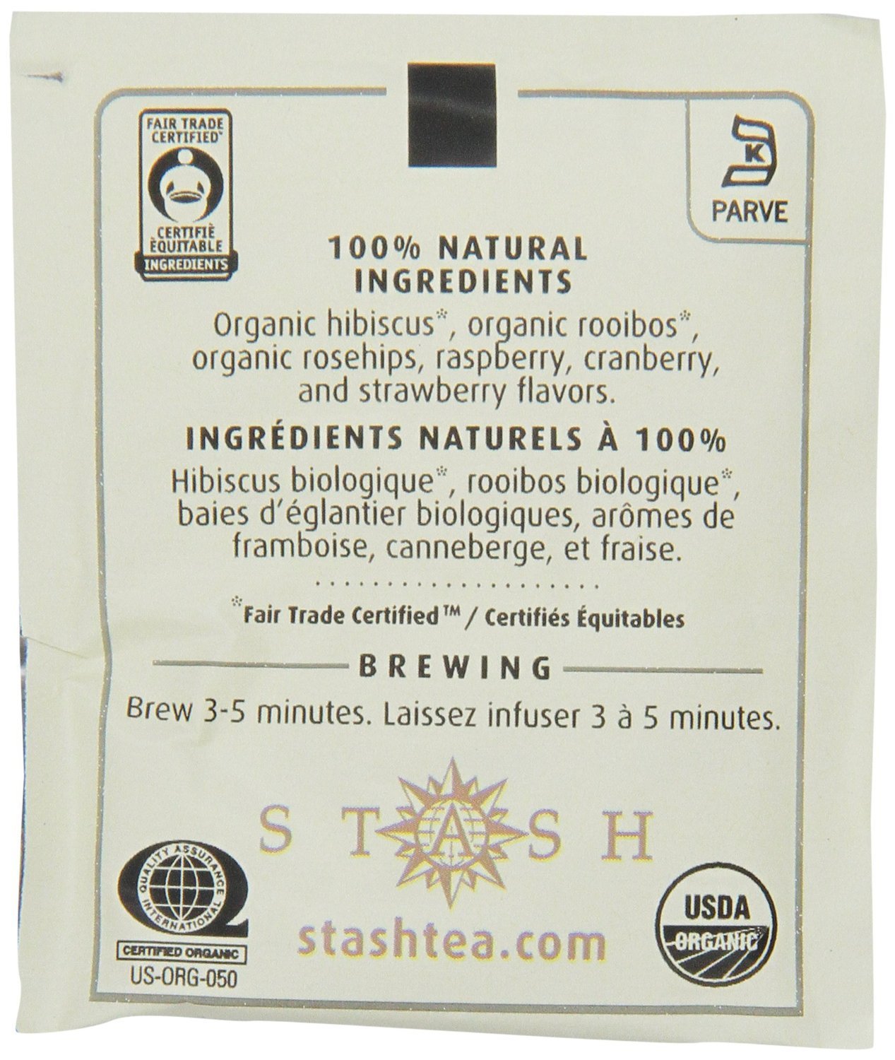 Stash Tea Organic Herbal Tea Bags in Foil, Very Berry, 100 Count free ...