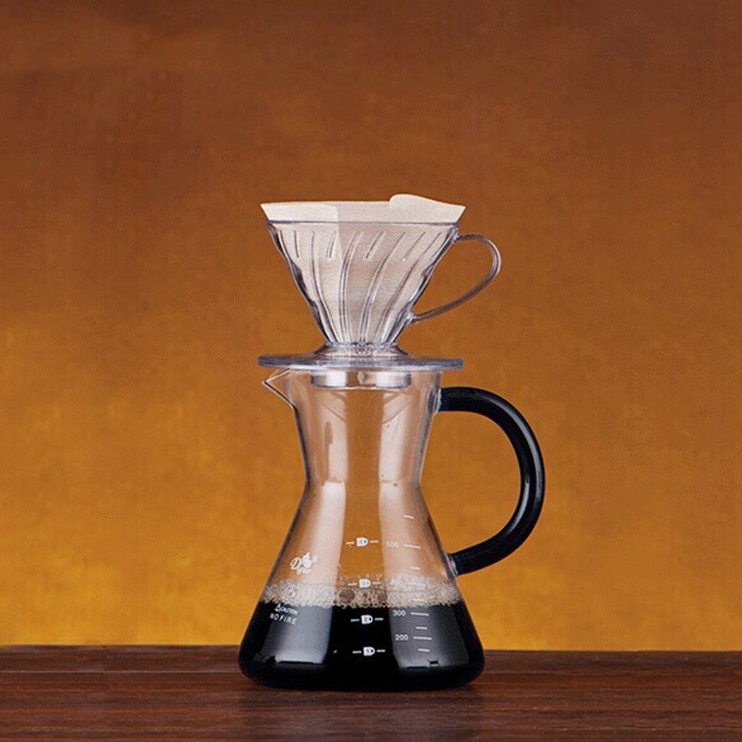 Ocathnon VDG-02B V60 Glass Coffee Dripper Clever Coffee Filter 300ML ...