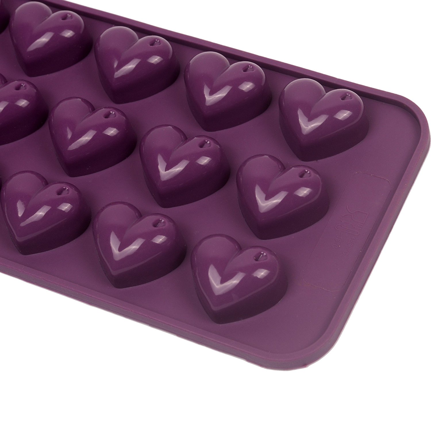 Webake Set of 2 Heart Shape Mini Silicone Chocolate Molds, Candy Molds ...